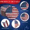 100 Pcs 4th of July Paper Placemats 13 Inch Patriotic Round Table Mats Star USA Flag Disposable Placement Red White and Blue Tablemats Mats for Table Setting Independence Day Party Supplies